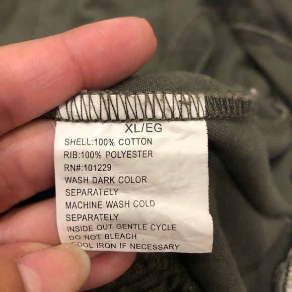 Olive Green Vintage  -  XL Hooded Jacket - Picture 7 of 7